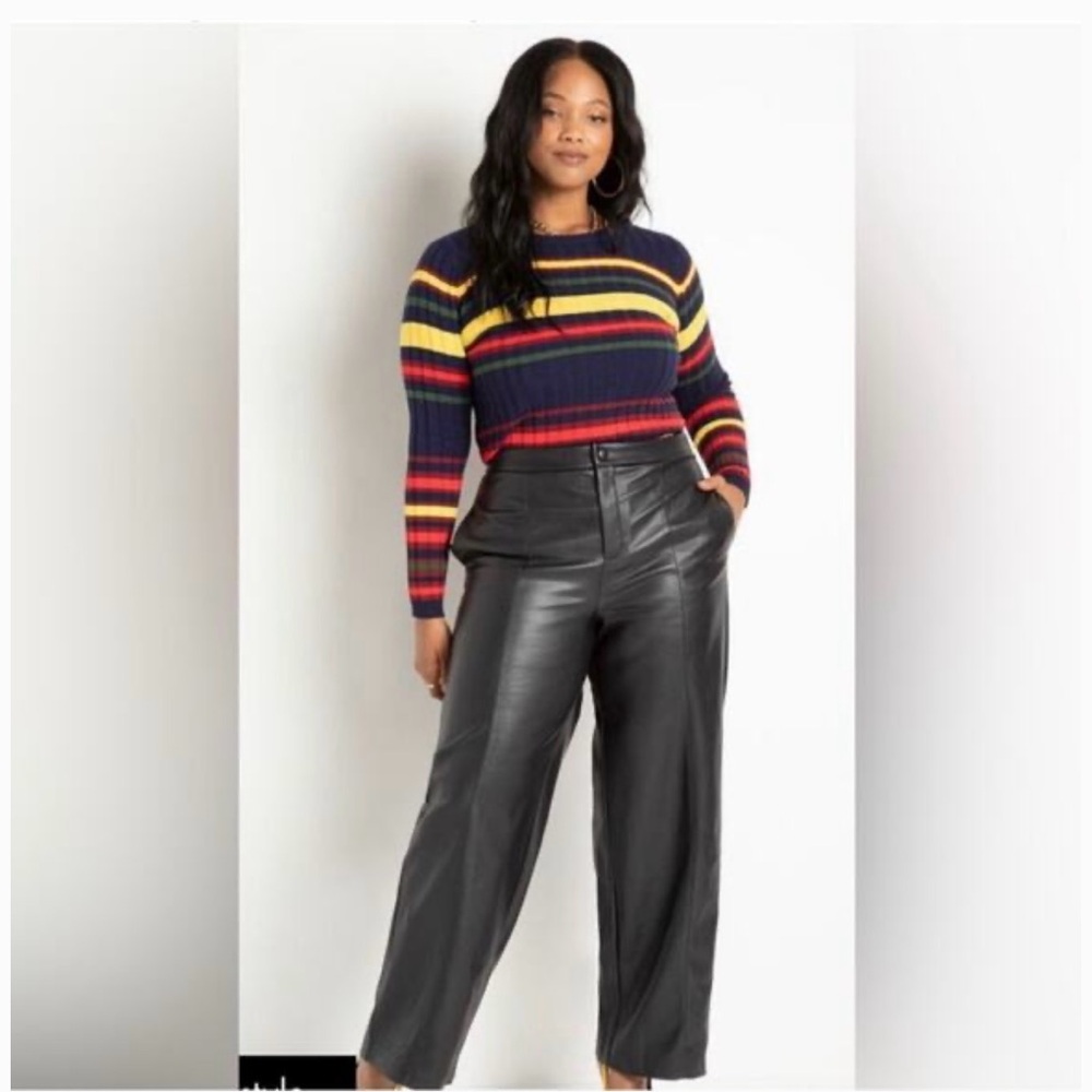 Faux leather pants